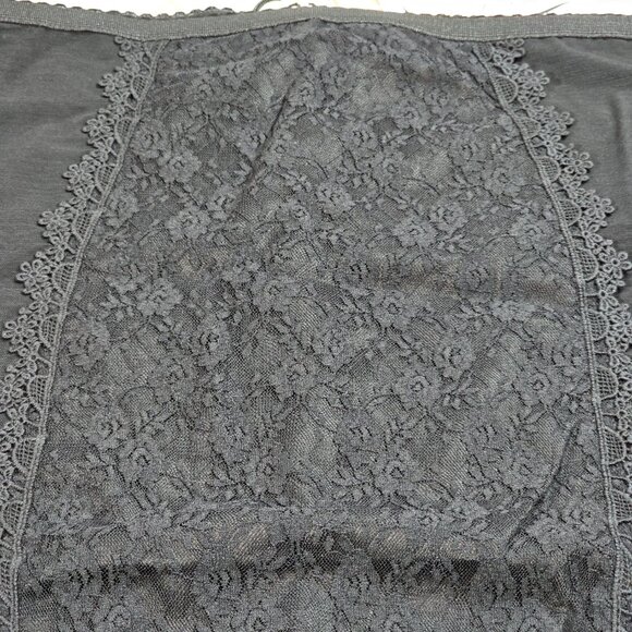 Bettie Page Black Lingerie Skirt with Lace Up Back, Size US 12 - Picture 3 of 7